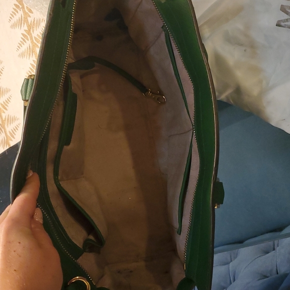 Michael Kors Selma Saffiano leather satchel large gooseberry green with wallet - Picture 6 of 8